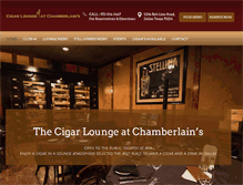 Tablet Screenshot of cigarloungeatchamberlains.com